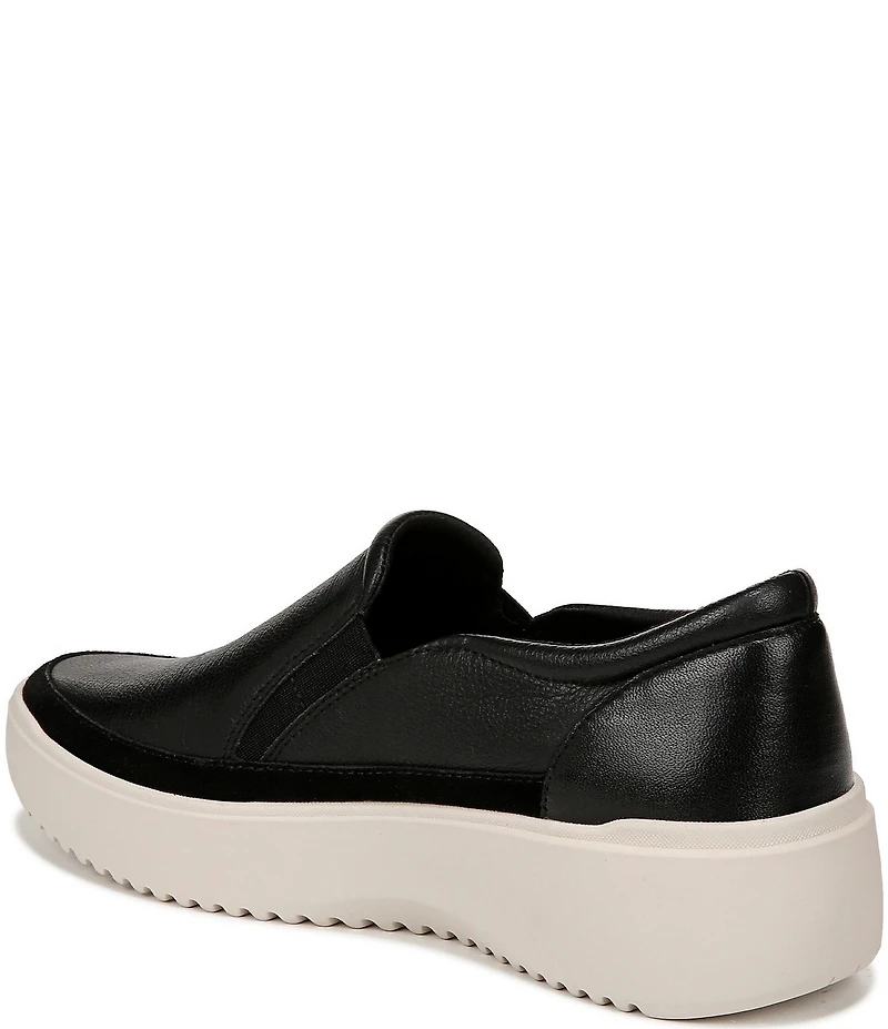 Vionic Kearny Leather Slip On Platform Sneakers