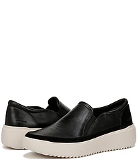 Vionic Kearny Leather Slip On Platform Sneakers