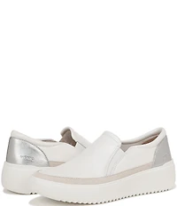 Vionic Kearny Leather Slip On Platform Sneakers