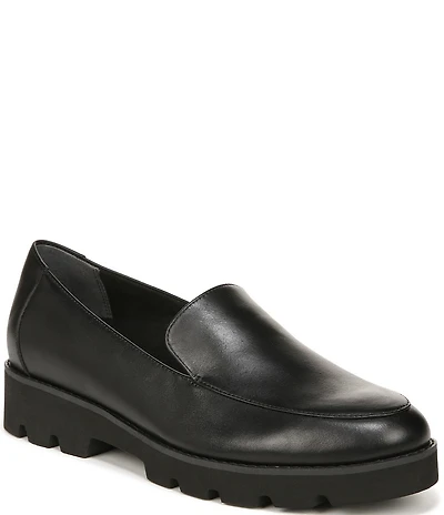 Vionic Kensley Leather Slip-On Lug Sole Platform Loafers