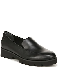Vionic Kensley Leather Slip-On Lug Sole Platform Loafers
