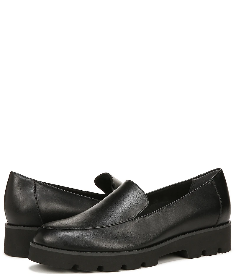 Vionic Kensley Leather Slip-On Lug Sole Platform Loafers