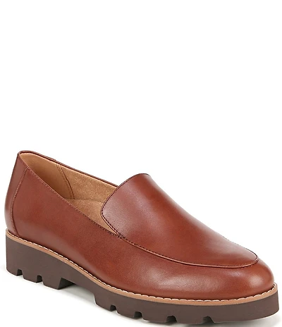 Vionic Kensley Leather Slip-On Lug Sole Platform Loafers