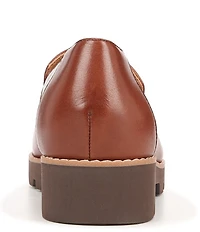 Vionic Kensley Leather Slip-On Lug Sole Platform Loafers