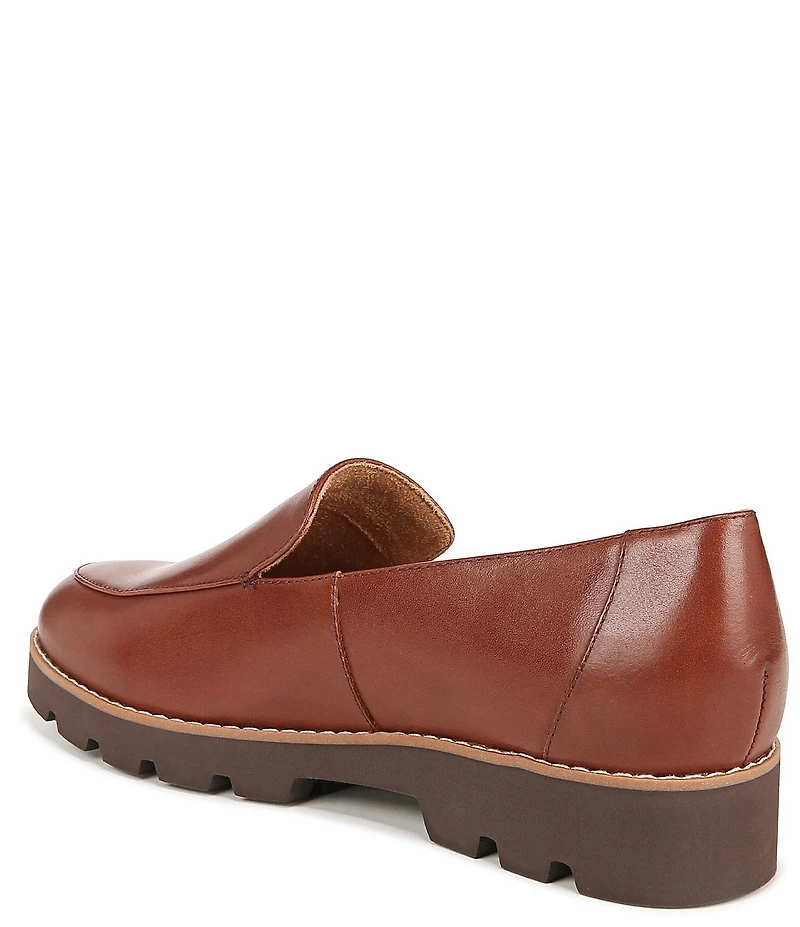 Vionic Kensley Leather Slip-On Lug Sole Platform Loafers