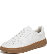 Vionic Kimmie Court Leather Logo Detail Gum Sole Sneakers