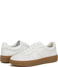 Vionic Kimmie Court Leather Logo Detail Gum Sole Sneakers