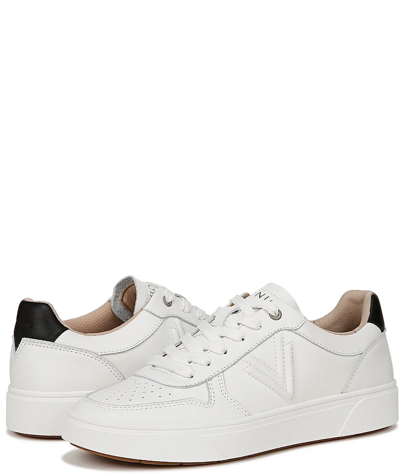 Vionic Kimmie Court Leather Logo Detail Sneakers