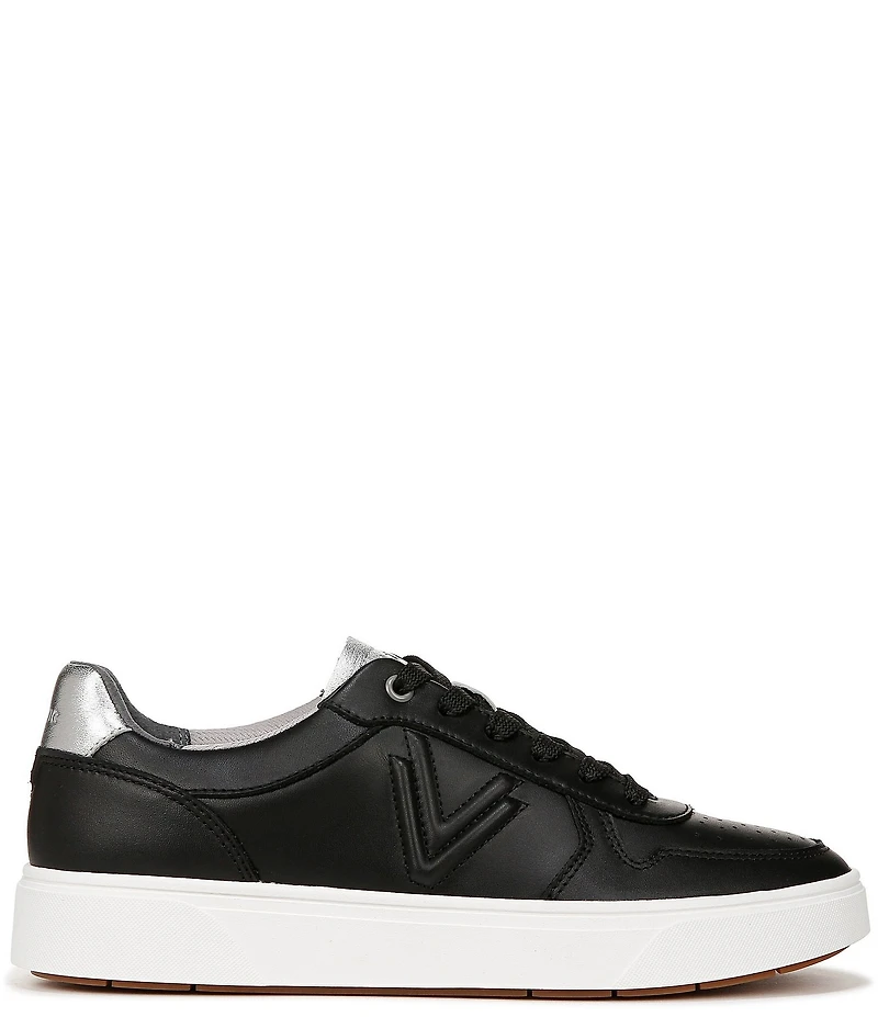 Vionic Kimmie Court Leather Logo Detail Sneakers