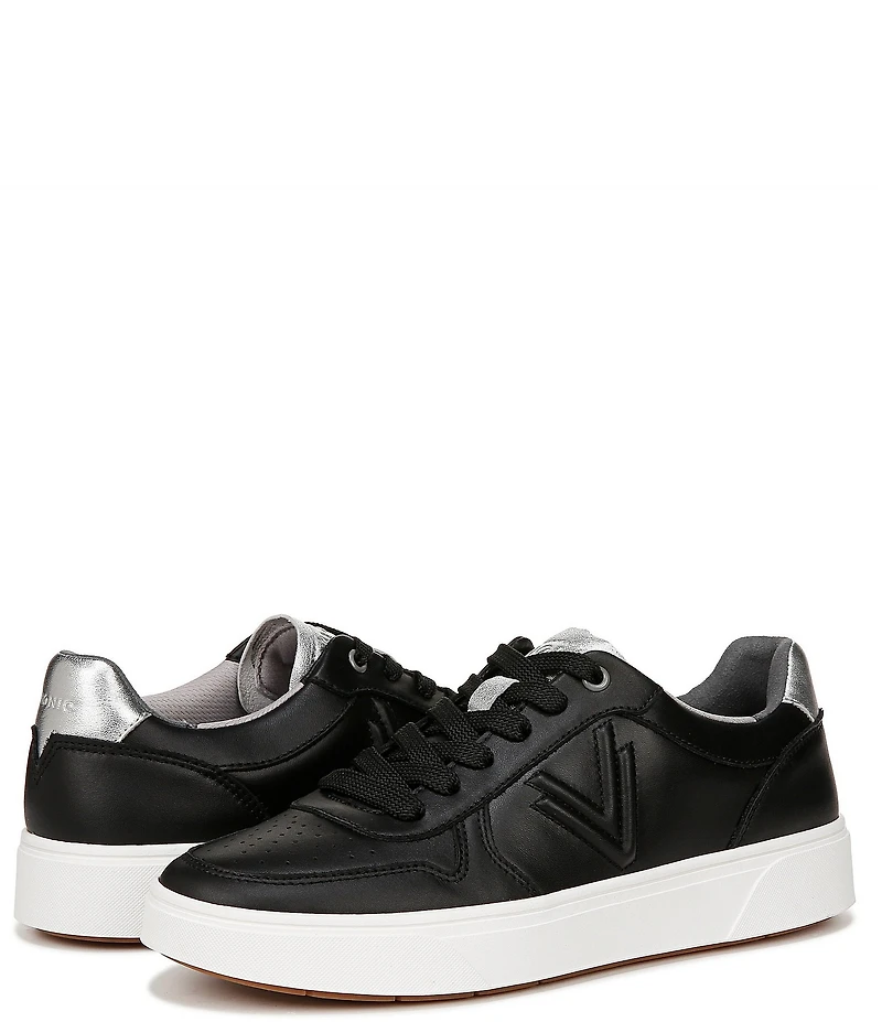 Vionic Kimmie Court Leather Logo Detail Sneakers
