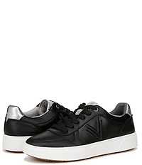 Vionic Kimmie Court Leather Logo Detail Sneakers