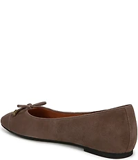 Vionic Klara Bow Detail Suede Ballet Flats