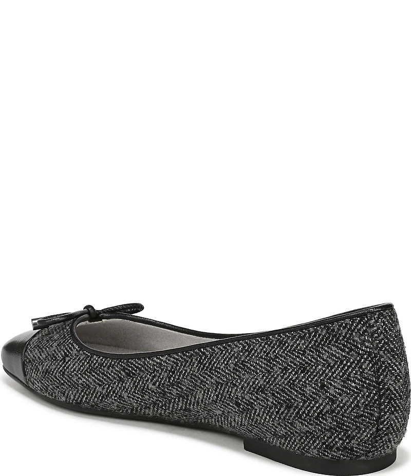 Vionic Klara Herringbone Bow Detail Ballet Flats