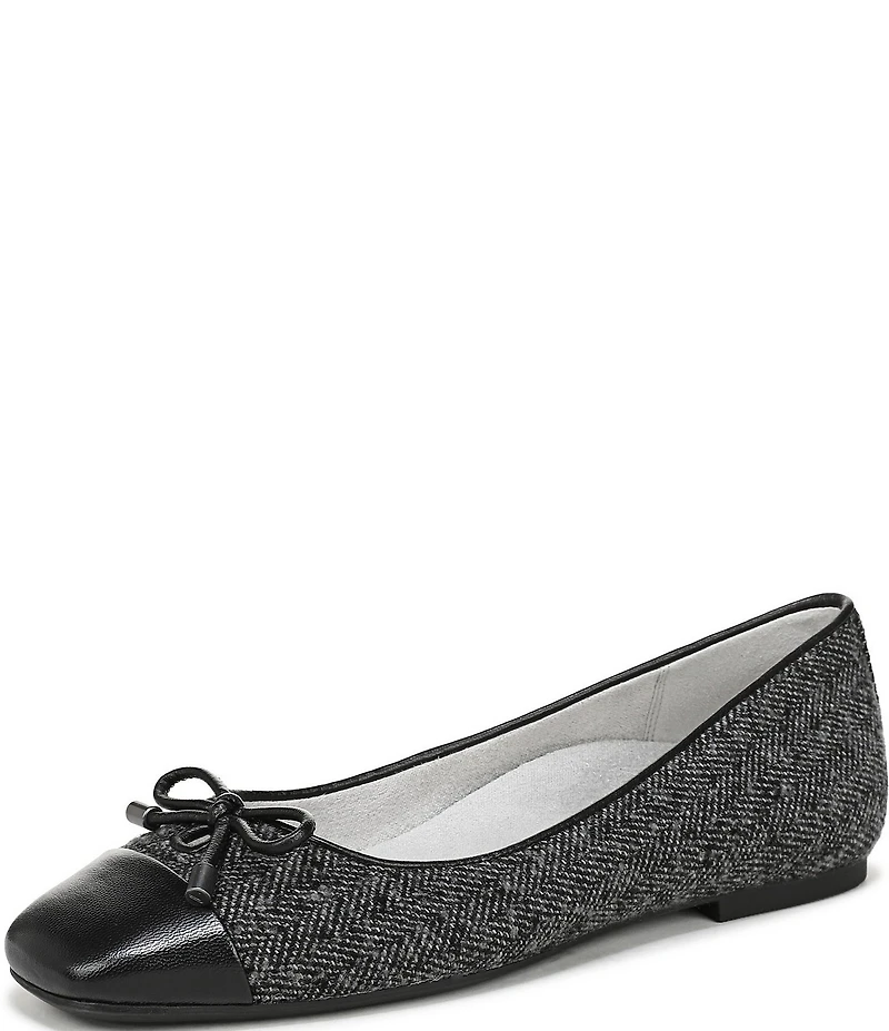 Vionic Klara Herringbone Bow Detail Ballet Flats