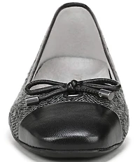 Vionic Klara Herringbone Bow Detail Ballet Flats