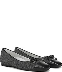 Vionic Klara Herringbone Bow Detail Ballet Flats