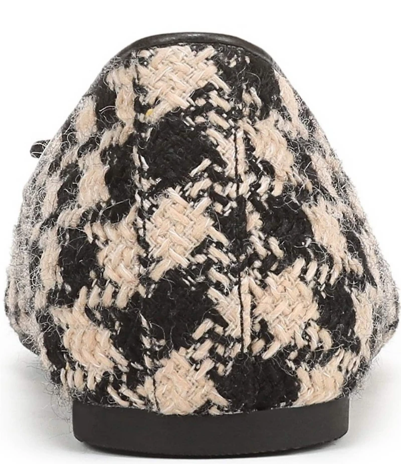 Vionic Klara Houndstooth Bow Detail Cap Toe Ballet Flats