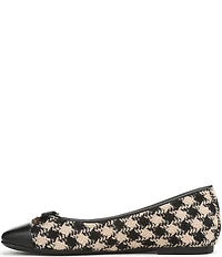 Vionic Klara Houndstooth Bow Detail Cap Toe Ballet Flats