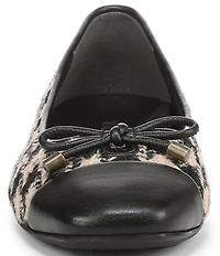 Vionic Klara Houndstooth Bow Detail Cap Toe Ballet Flats