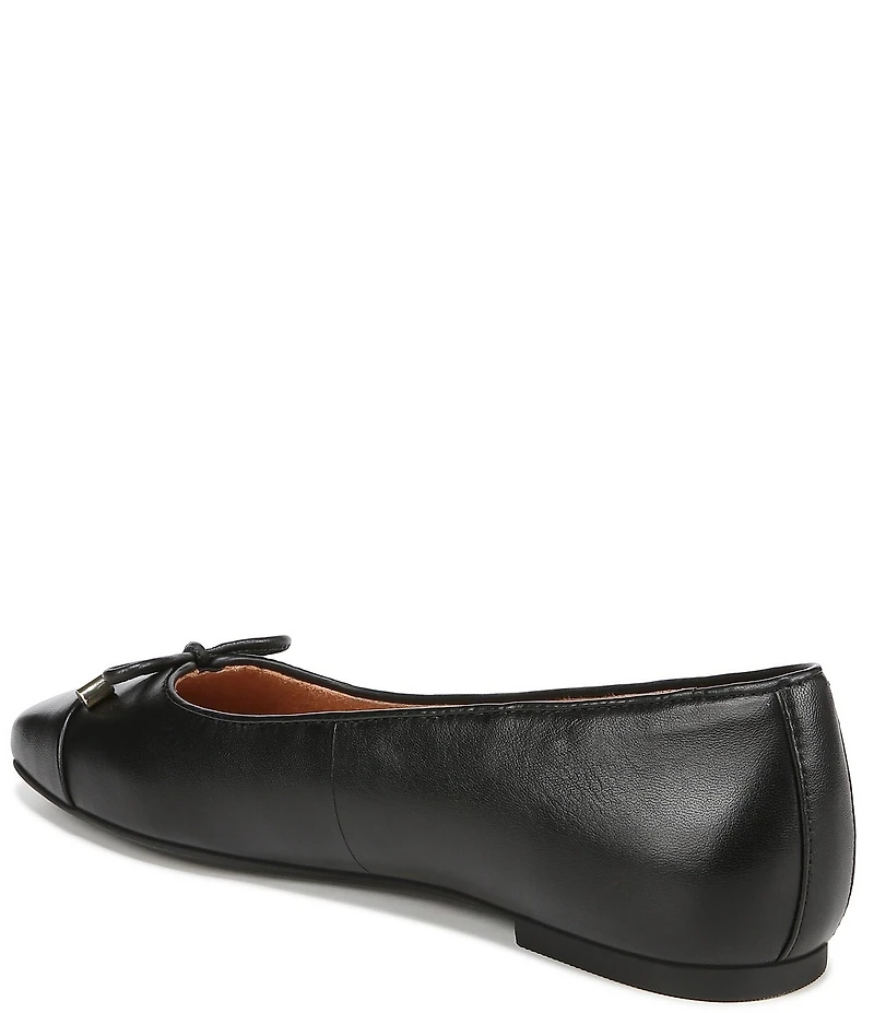 Vionic Klara Leather Bow Detail Ballet Flats