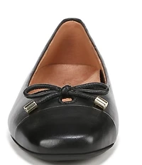 Vionic Klara Leather Bow Detail Ballet Flats