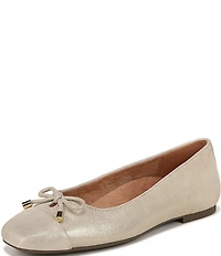Vionic Klara Leather Bow Detail Ballet Flats