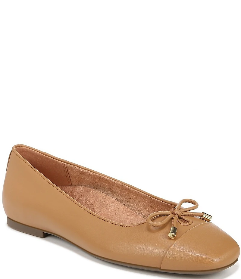 Vionic Klara Leather Bow Detail Ballet Flats