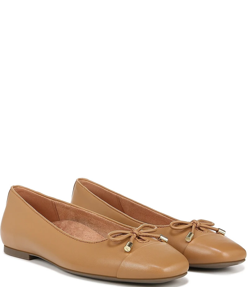 Vionic Klara Leather Bow Detail Ballet Flats