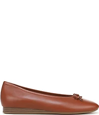Vionic Larissa Leather Bow Detail Ballet Flats