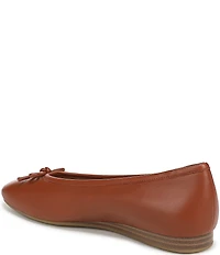 Vionic Larissa Leather Bow Detail Ballet Flats