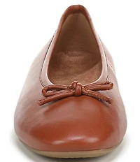 Vionic Larissa Leather Bow Detail Ballet Flats