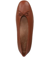 Vionic Larissa Leather Bow Detail Ballet Flats