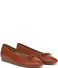 Vionic Larissa Leather Bow Detail Ballet Flats