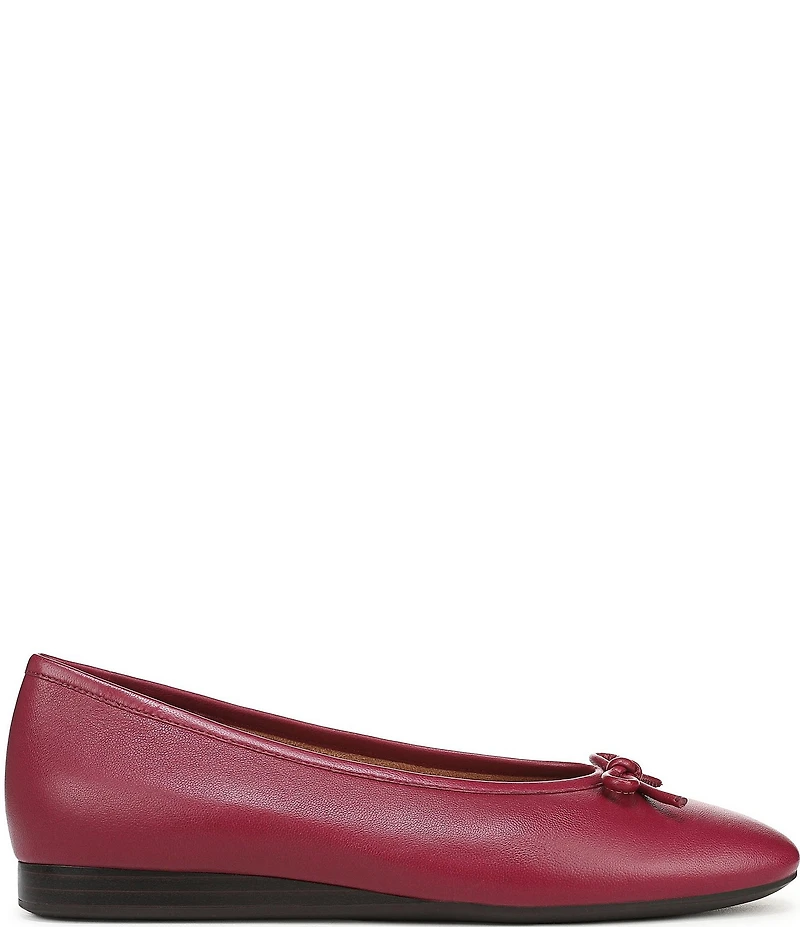Vionic Larissa Leather Bow Detail Ballet Flats