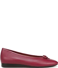 Vionic Larissa Leather Bow Detail Ballet Flats