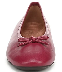 Vionic Larissa Leather Bow Detail Ballet Flats