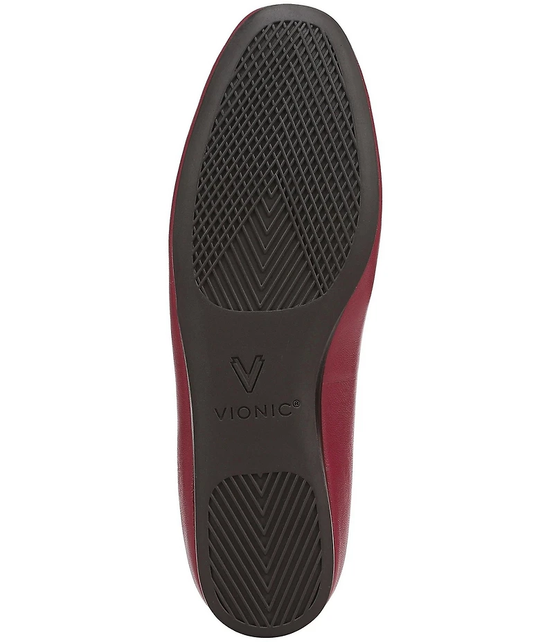 Vionic Larissa Leather Bow Detail Ballet Flats