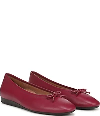 Vionic Larissa Leather Bow Detail Ballet Flats