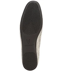 Vionic Larissa Python Print Leather Bow Detail Ballet Flats