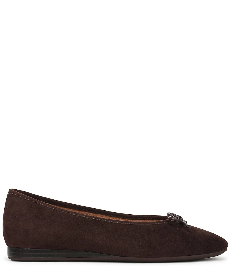 Vionic Larissa Suede Bow Detail Ballet Flats