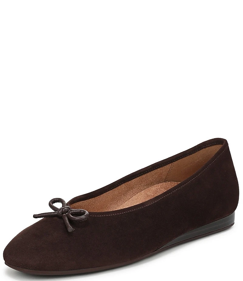 Vionic Larissa Suede Bow Detail Ballet Flats