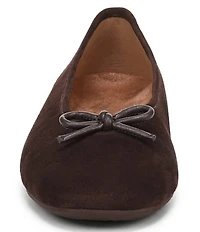 Vionic Larissa Suede Bow Detail Ballet Flats