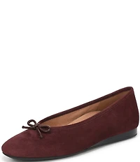 Vionic Larissa Suede Bow Detail Ballet Flats