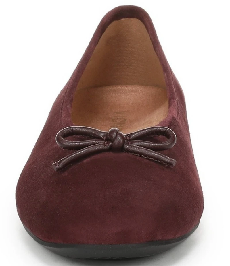 Vionic Larissa Suede Bow Detail Ballet Flats