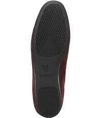 Vionic Larissa Suede Bow Detail Ballet Flats
