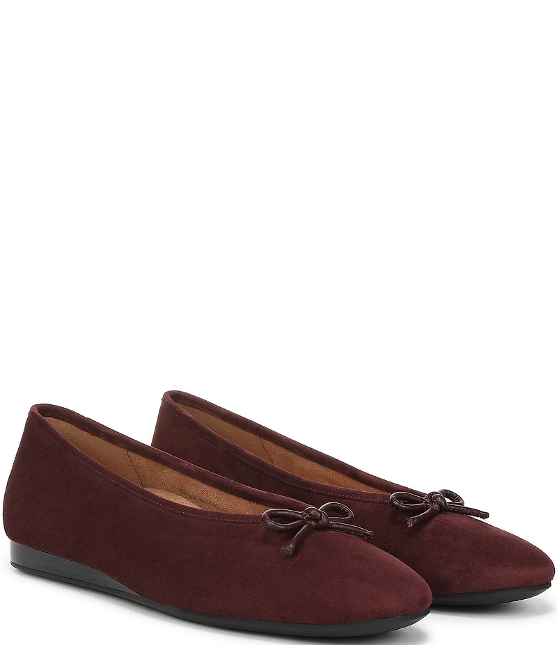 Vionic Larissa Suede Bow Detail Ballet Flats