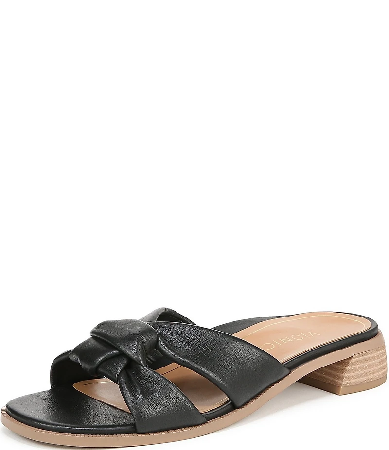 Vionic Mabel Leather Slide Sandals