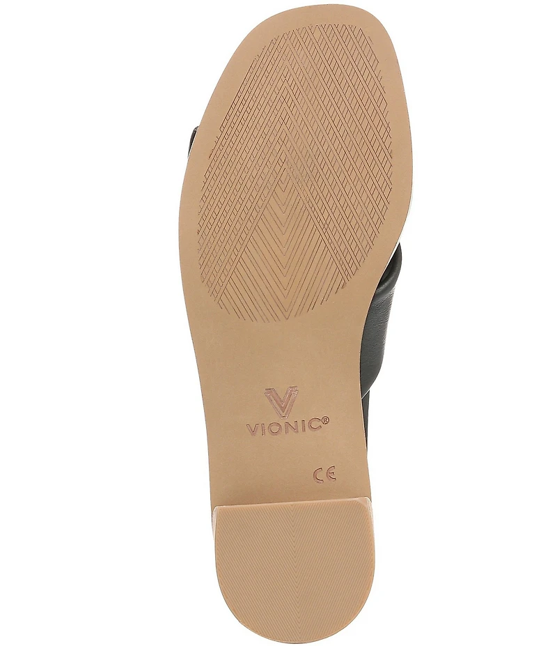 Vionic Mabel Leather Slide Sandals
