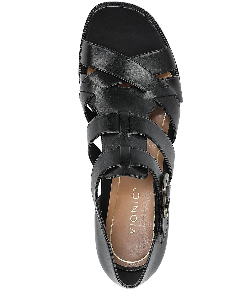 Vionic Marcella Leather Strappy Dress Sandals