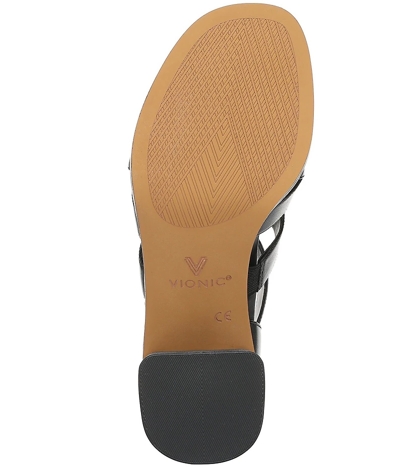 Vionic Marcella Leather Strappy Dress Sandals
